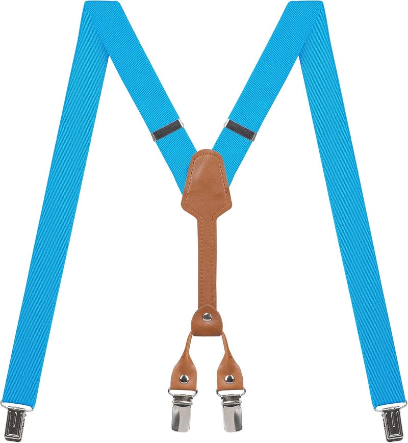 Action Ward Store Women's Suspenders - 1" Width - Y Back 4 Clip Skinny Ladies Suspenders - Image 1